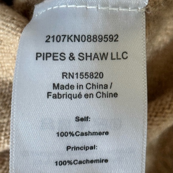 Veronica Beard TRISA 100% Cashmere Tan  Cardigan with Cream size S - Picture 4 of 5